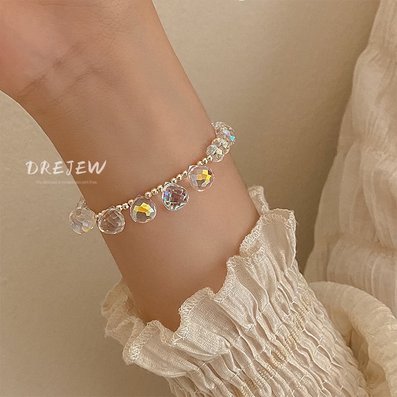 DREJEW Vòng đeo tay đính đá lấp lánh thời trang dành cho nữ