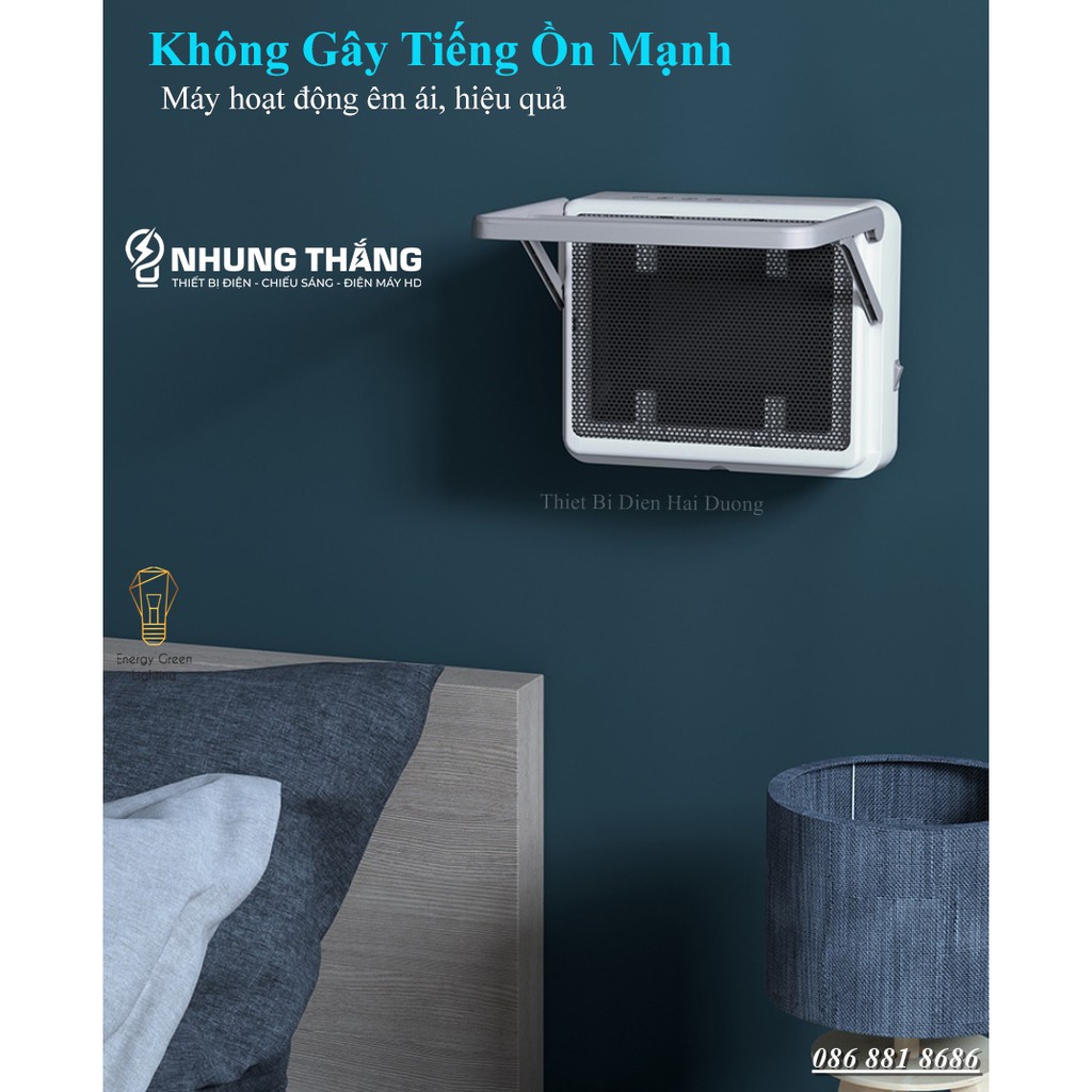 Máy Sưởi Treo Tường Phòng Tắm,Phòng Vệ Sinh,Phòng Khách,Phòng Ngủ C12 - Sưởi Gốm PTC - Chống Thấm Nước - Tiết Kiệm Điện