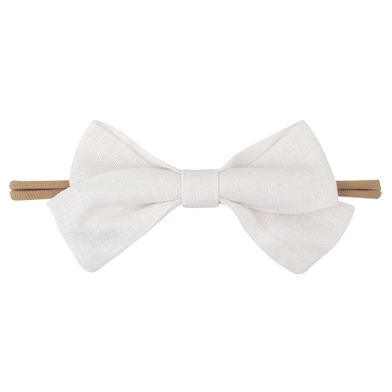 Băng Đô Thắt Nơ Bằng Vải Cotton Mềm Co Giãn Cho Bé Gái