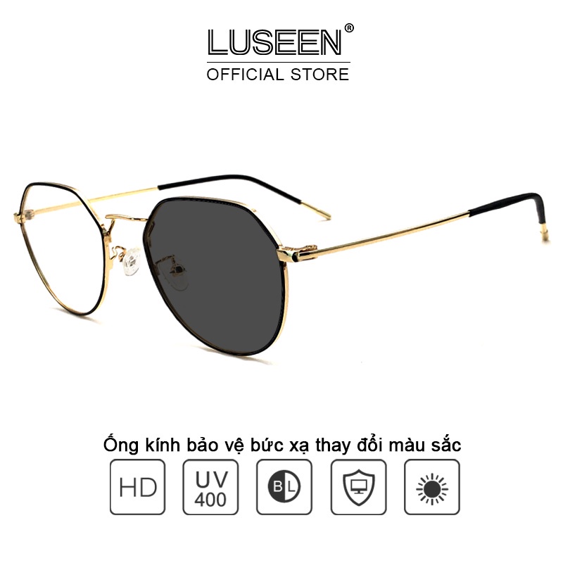 LUSEEN Kính Mắt Quang Sắc Chống Bức Xạ Và Chống Ánh Sáng Xanh Máy Tính Cho Nam Nữ AG2210