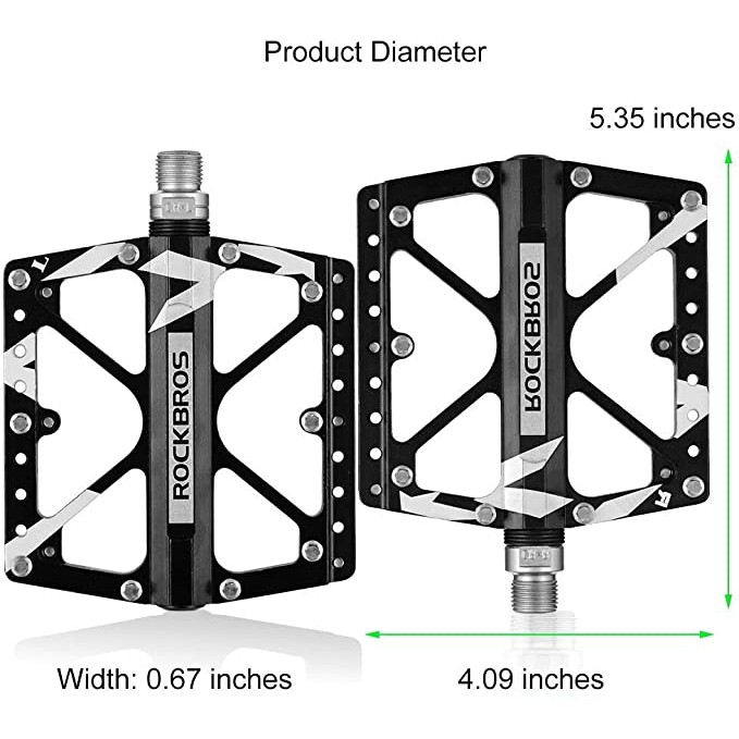 Cặp bàn đạp ROCKBROS CR 9/ 16&quot; bằng hợp kim nhôm cho xe đạp leo núi Bmx Mtb