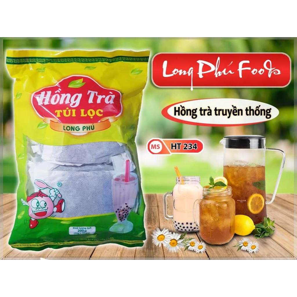 Xả HSD 09.2023-HSD 11/2024 Trà Túi Lọc Long Phú 200gr - 350gr - Nguyên Liệu Pha Trà Sữa,  Nước Trái Cây Siêu Ngon