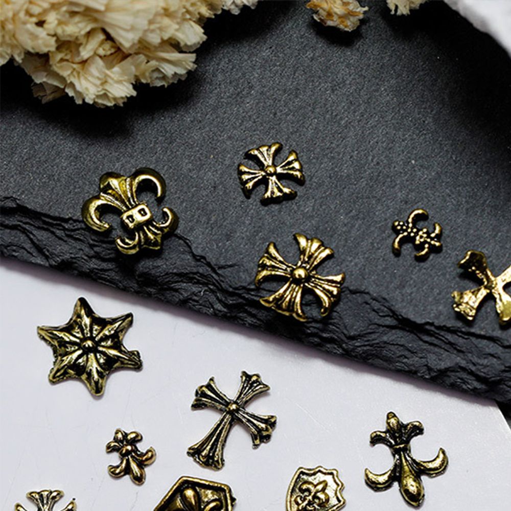 [Hàng mới về] Set 50 phụ kiện trang trí móng tay hình 3d bằng hợp kim