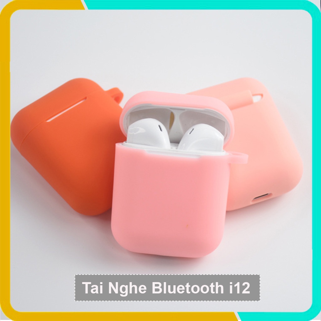 Tai Nghe Không Dây i12, Kiểu Dáng Dễ Thương Cho Điện Thoại Có Mic Tương Thích AndroidiOs