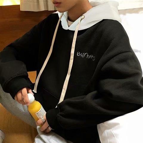 Áo Hoodie Lông Cừu Dáng Rộng Phong Cách Hàn Quốc Thời Trang Thu Đông Dành Cho Nam