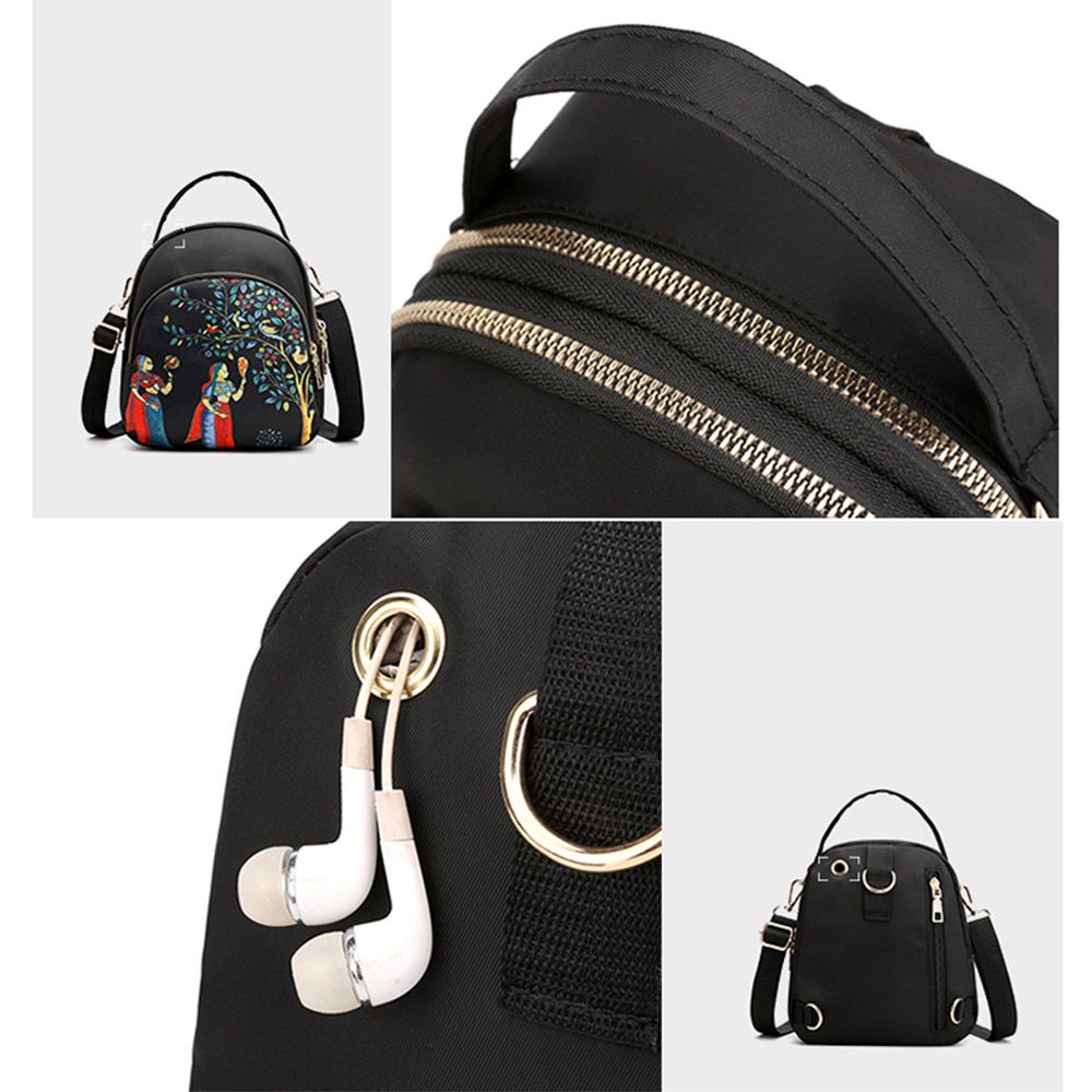 Túi Đeo Chéo Mini Vải Oxford Dễ Thương Cho Nữ