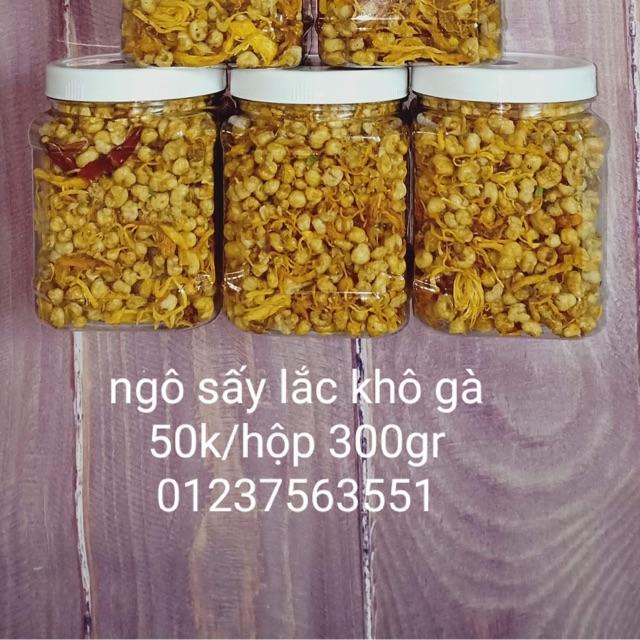 Ngô sấy lắc khô gà