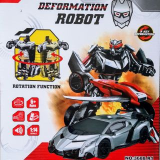 điều khiển từ xa robot biến hình xe ô tô bộ lớn sử dụng pin sạc ms 3688-r1 phù hợp cho 6  tuổi  trở len..