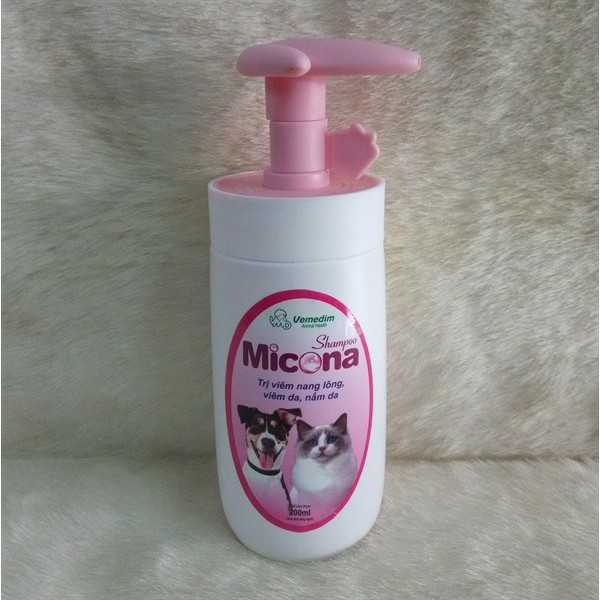 Sữa Tắm Đặc Trị Viêm Nang Lông Viêm Da Nấm Da Cho Chó Mèo Micona Vemedim 200ml