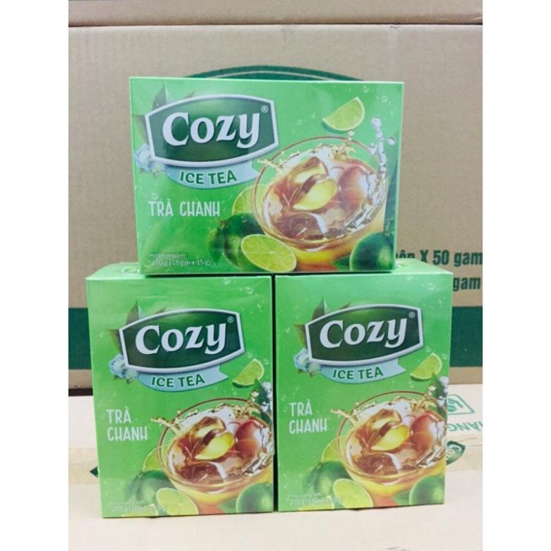 Trà Cozy IceTea các Hương Đào-Chanh-Sâm Bí Đao-Chanh Hương Nhài-Vải-Matcha Trà sữa 3in1- Gừng