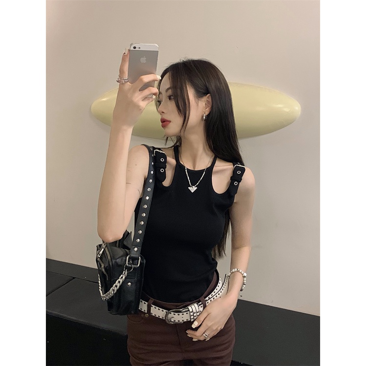 Áo Hai Dây Màu Sắc Đơn Giản Quyến Rũ Cho Nữ