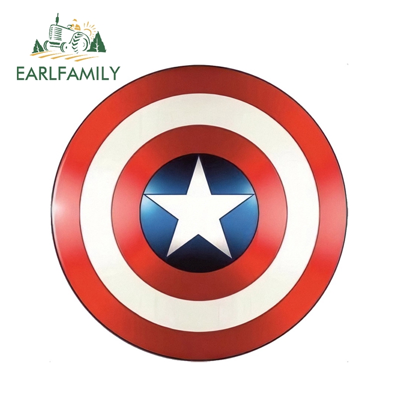 Miếng Dán Trang Trí Xe Hơi Hình Khiên captain america marvel Bằng vinyl Chống Nước