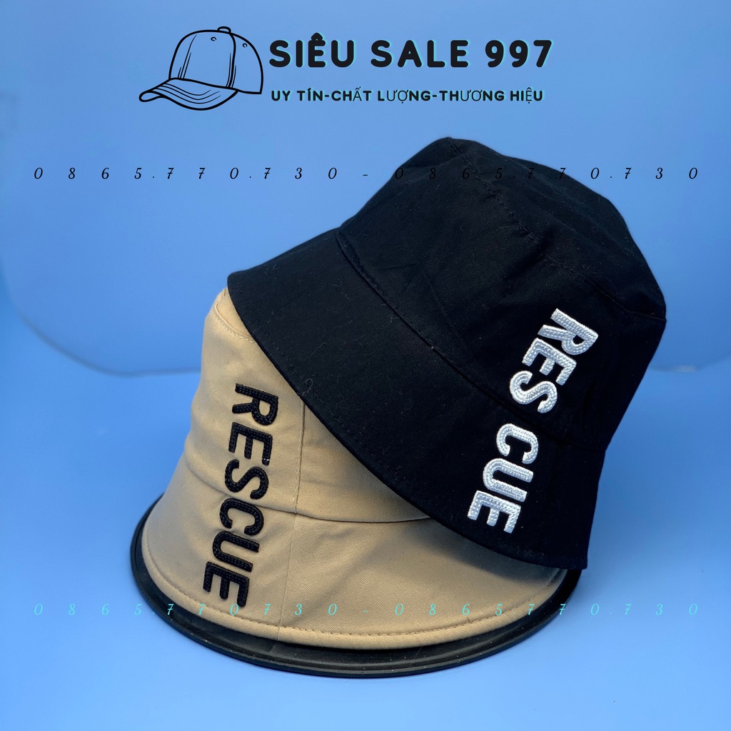 MŨ BUCKET CỤP KAKI RESCUE THỜI TRANG NAM NỮ PHONG CÁCH HÀN QUỐC
