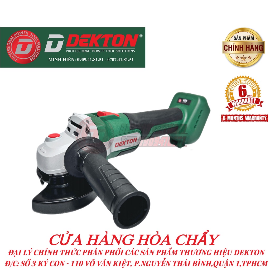 Máy Mài Dùng Pin / Công Tắc Trượt / Dekton M21- AG100S /Chân Pin Phổ Thông MKT