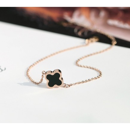 Lắc chân titan 2 mặt đen trắng TT2728 - Cam kết không đen