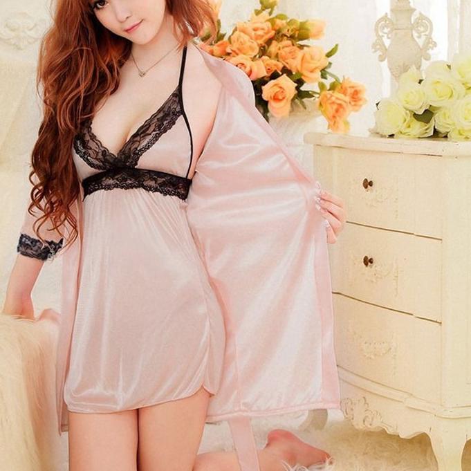 5.5 Thương Hiệu ❣Màu Hồng Phấn❣Đầm Ngủ Hai Dây Phối Ren Quyến Rũ 3024 | BigBuy360 - bigbuy360.vn