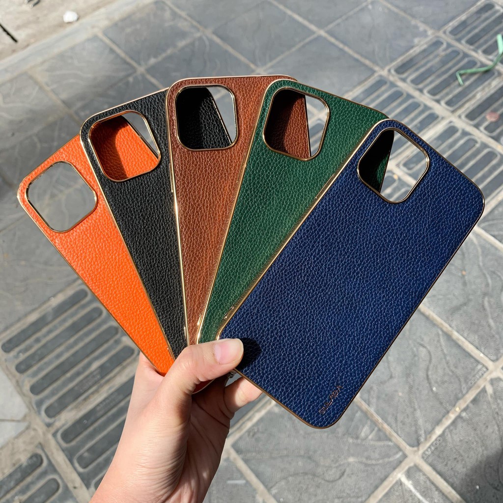 CHÍNH HÃNG Ốp da SULADA sần cao cấp mạ viền vàng gold sang trọng iphone 14 PLUS  PRO MAX 6.1 6.7