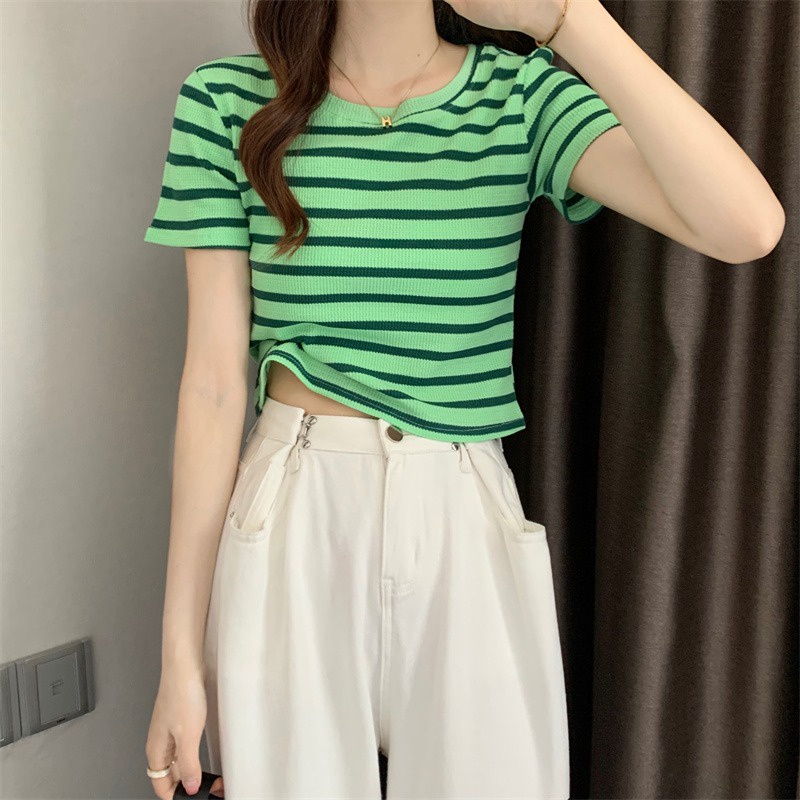 NRVP Áo Trễ Vai NgắN Tay ThờI Trang Cho Nữ