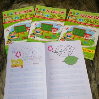 Tập tô chữ cái và tô màu quyển 1,2