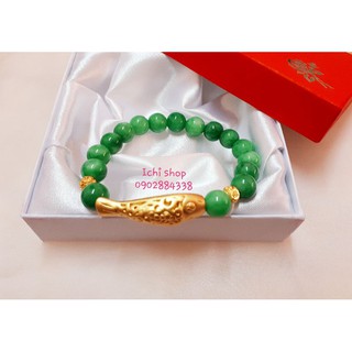 Vòng tay charm cá chép bạc