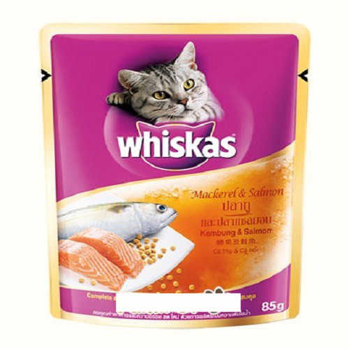 Pate Whiskas gói 85g - Pate cho mèo con, mèo lớn.