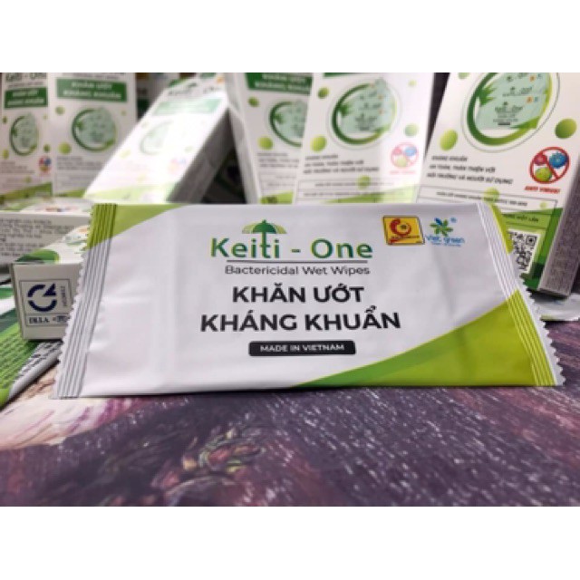 Combo 2 Hộp KHĂN ƯỚT KHÁNG KHUẨN KEITI - ONE [ 50 chiếc/Hộp ] tính năng ưu việt lau tay, lau mặt