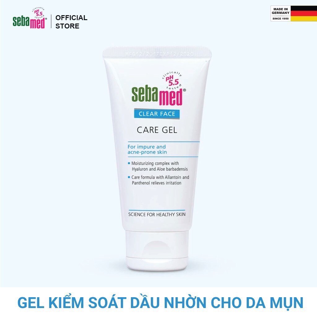 Gel dưỡng ẩm chăm sóc và bảo vệ da mụn Sebamed pH5.5 Clear Care Gel 50ml [Nhập Khẩu Chính Hãng]