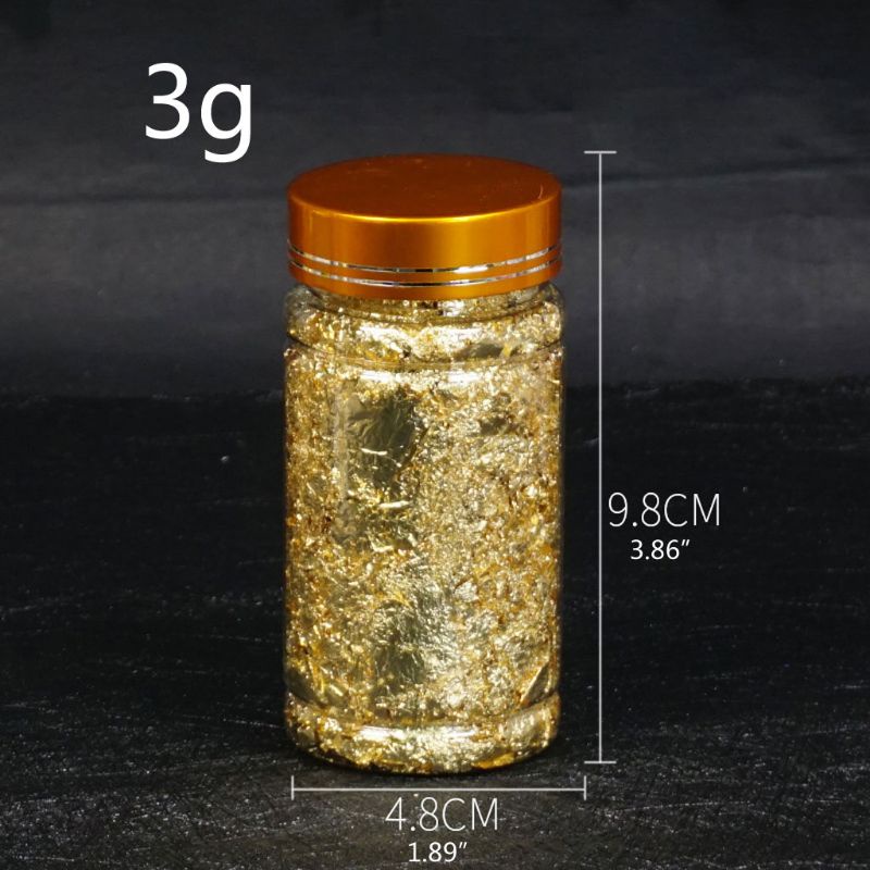 Lọ 3g lá vàng/ bạc làm trang sức