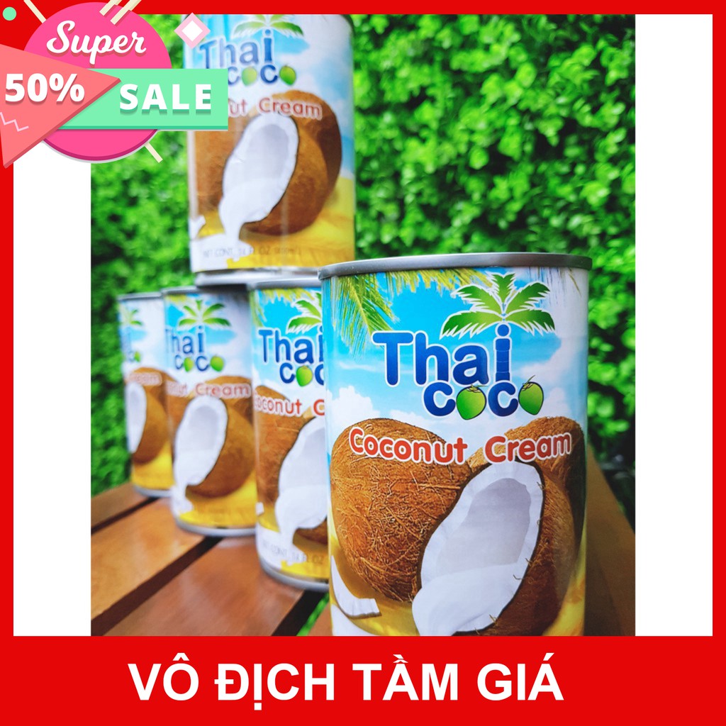 [GIÁ SỈ] Nước cốt dừa 400 ml (Thái Lan - Thai CoCo) - Nước cốt dừa đậm đặc