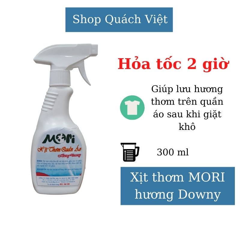 Xịt thơm MORI hương Downy, dành cho tiệm giặt là, dung tích 300ml