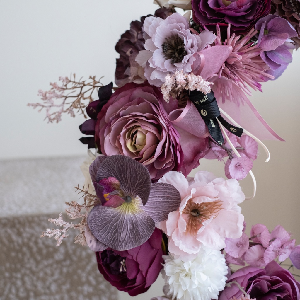 Vòng hoa treo cửa đẹp - vòng hoa trang trí phong cách vintage Hàn Quốc thương hiệu BÔNG BY CATT