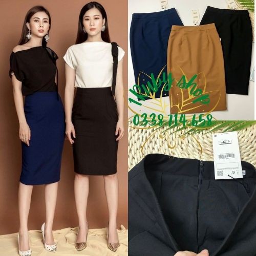 Chân Váy Bút Chì Dáng Dài🍀FRRESHIP🍀Chân Váy Công Sở  Chất 2 Biên Cao Cấp Xẻ Tà Sau 2 Lớp Tôn Dáng