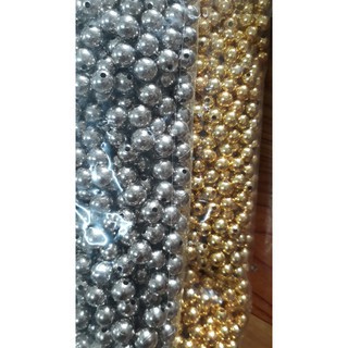25gam hạt cườm phủ màu vàng hoặc bạc size 4/6/8/10mm