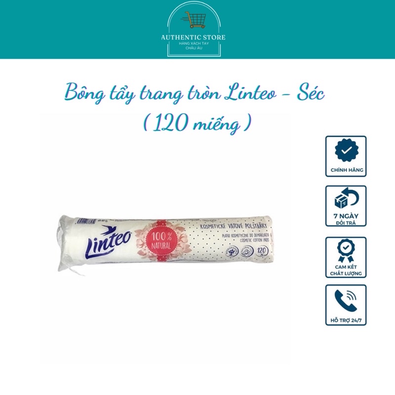 Bông tẩy trang Linteo Cosmetic Cotton Pads 120 miếng