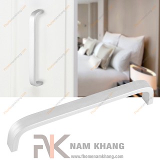 Tay cầm tủ nhôm NKM077-128N (Màu Nhôm Mờ)