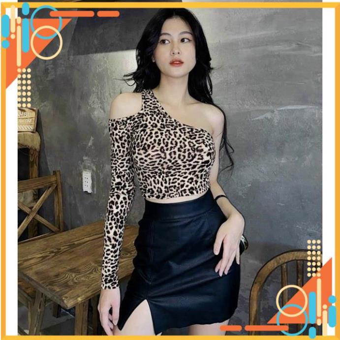 [Thế Giới Coptop] Áo Croptop Lệch Vai Tay Dài Sexy VKV [Hàng Đẹp]