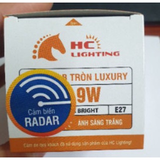Bóng điện trụ tròn cảm ứng quét radar 9w