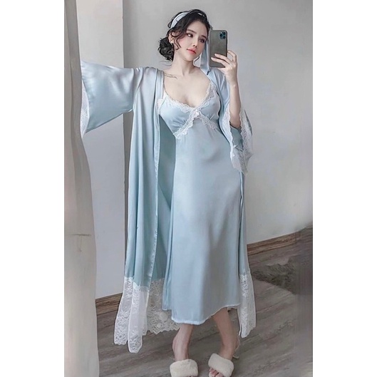 Set Váy Kèm Choàng Siêu Cấp, Chất Chuẩn Lụa Mát Và Mềm Cho Nữ Từ 40-56kg | BigBuy360 - bigbuy360.vn