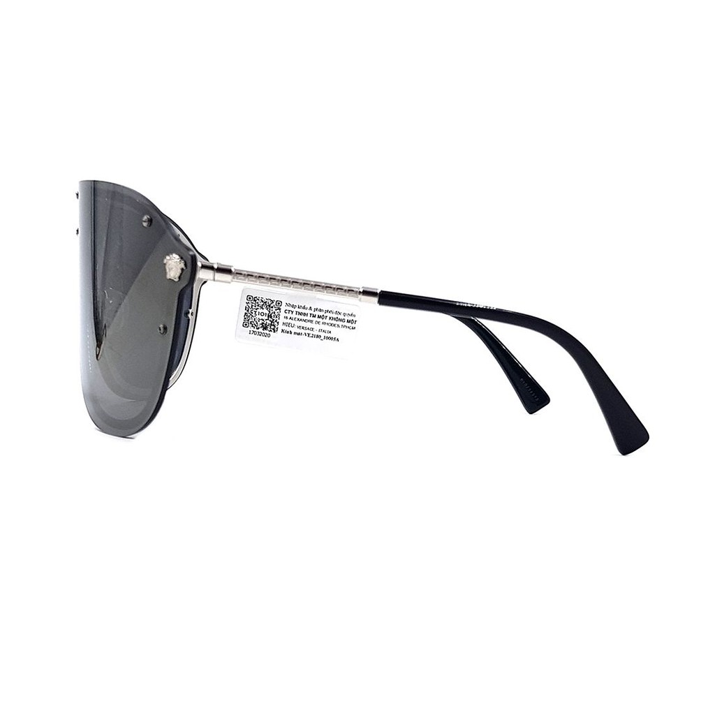 Kính mát thời trang Versace VE2180 1000/5A chính hãng, thiết kế dễ đeo bảo vệ mắt