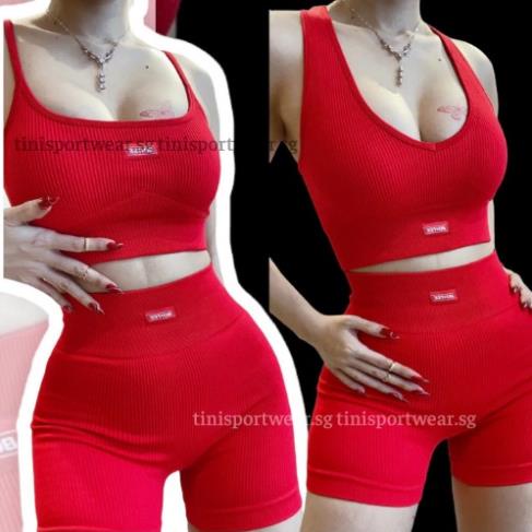 Bộ BoTee Ribbed Love Strong - All For You Short Tập Gym Yoga Tinisportwear