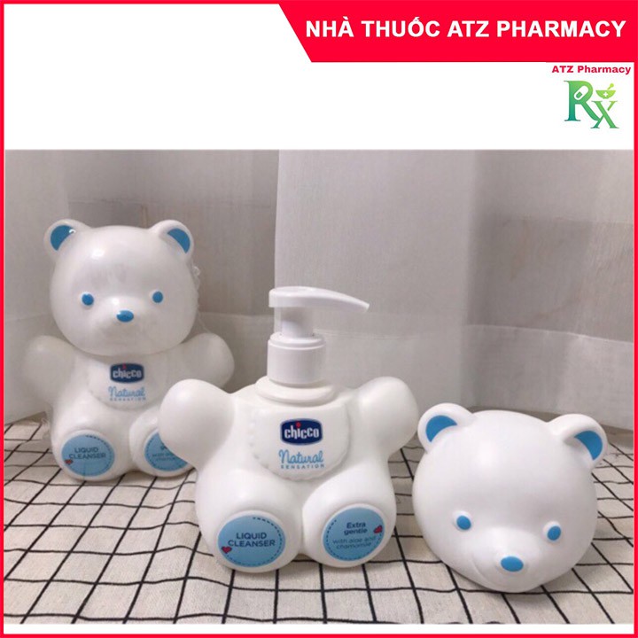 Sữa Tắm Dưỡng Da Natural Sensation Teddy Chicco 0M+ - Giúp Cân Bằng PH & Tăng Miễn Dịch Cho Da - ATZ Pharmacy