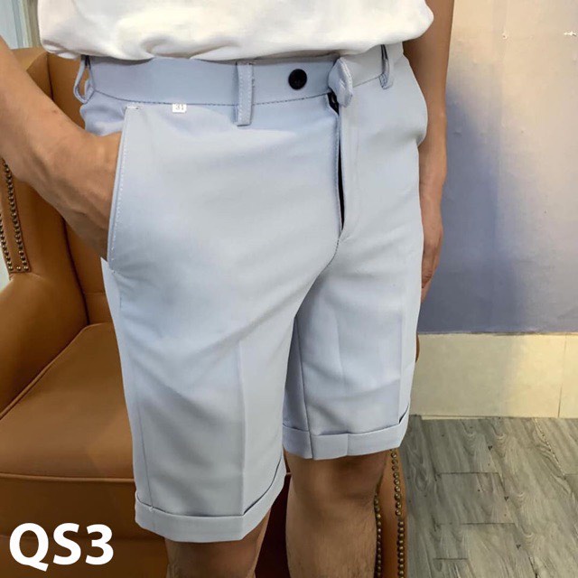Quần short âu nam trơn dáng công sở, quần ngố tây âu nam vải chống nhăn chống xù