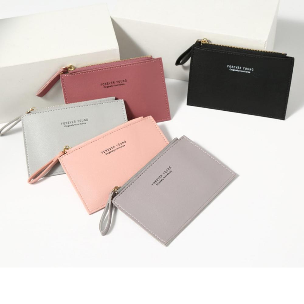 ❈BEAUTY❈ Men's Short Purse Gift Credit Card Holder Mini Business Wallet PU Girls Ladies Women's Name Card Holder Pure Color/Multicolor
