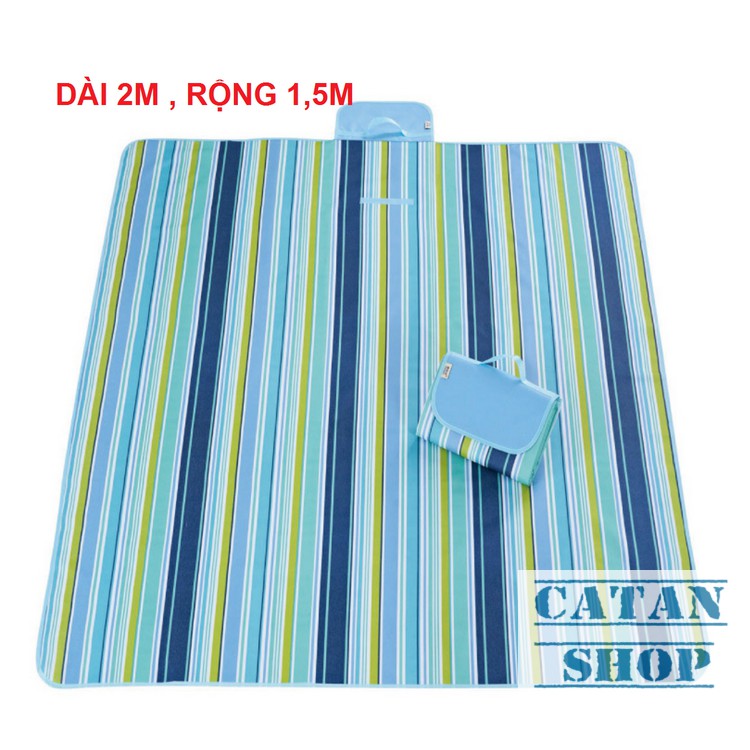 Bạt trải cắm trại xếp gọn, thảm trải đi phượt, picnic 3 lớp chống thấm tuyệt đối có quai xách cao cấp | BigBuy360 - bigbuy360.vn