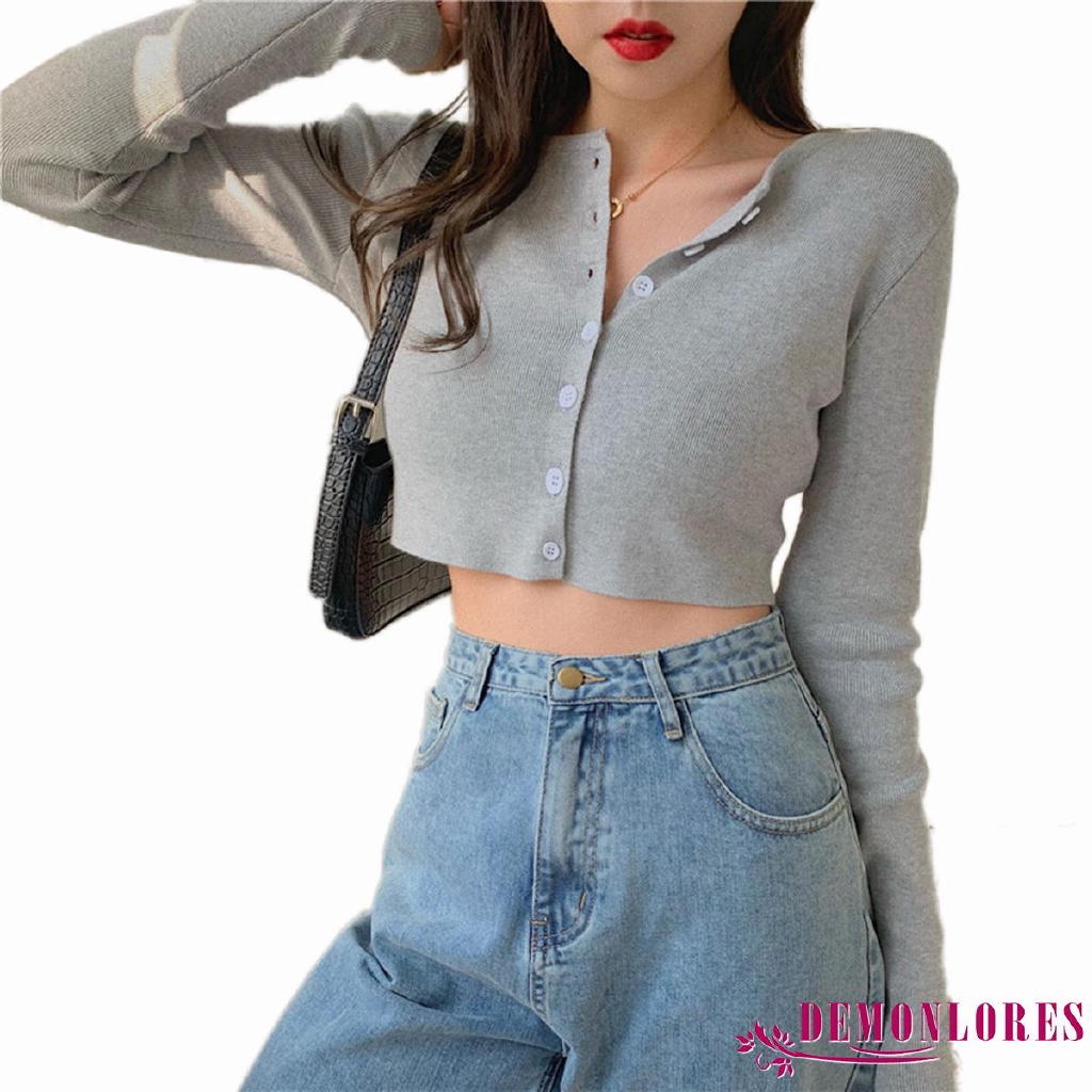 Áo Khoác Cardigan Tay Dài Thời Trang Quyến Rũ Cho Nữ