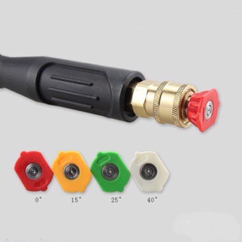 Bộ 4 béc phun xịt rửa cao cấp , béc đủ độ , gắn đầu súng 1/4