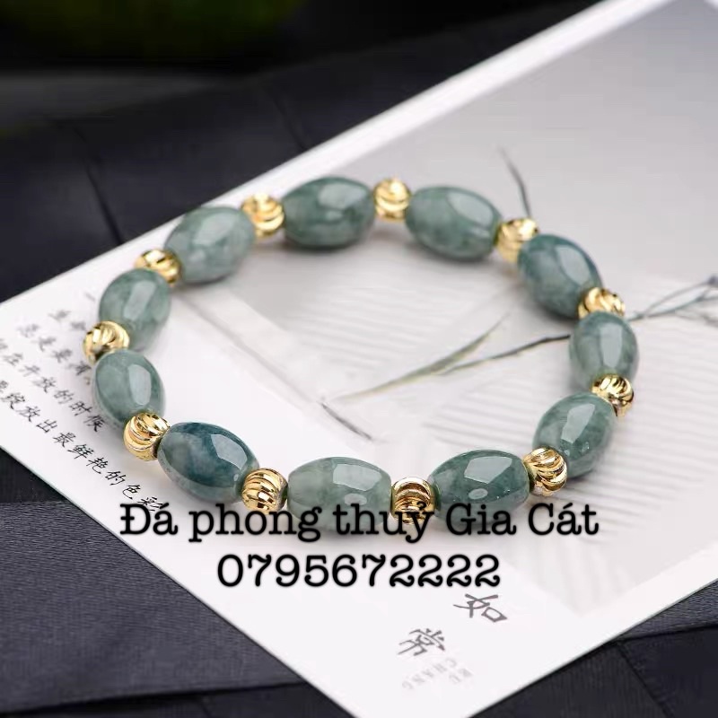 Vòng tay lu thống lam ngọc sáng có kiểm định