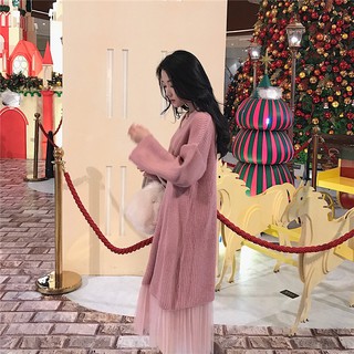 [ Có Sẵn ] Set Váy Len ren Hồng, Đen ulzzang ( CÓ CLIP)