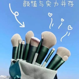 Set cọ trang điểm xanh 13 món xịn xò