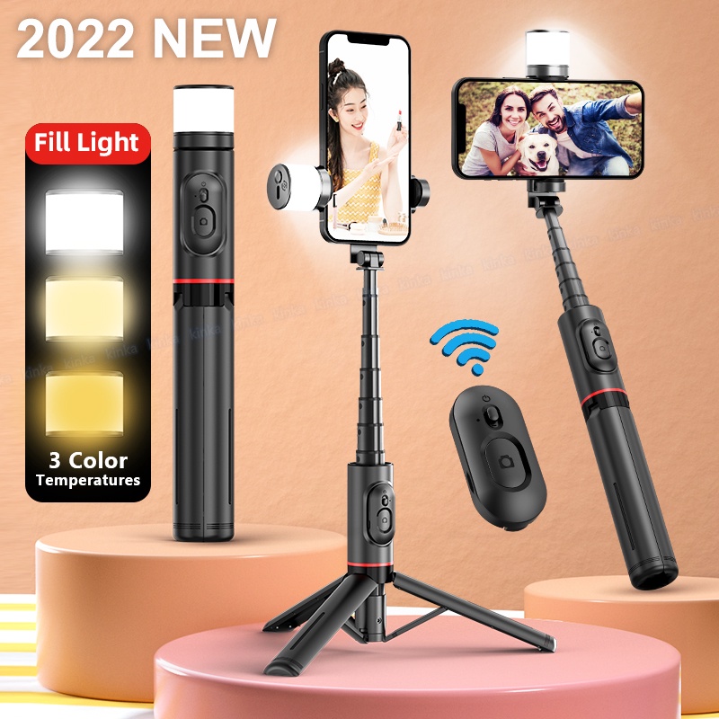 Gậy Tự Sướng Bluetooth 2022 Có Đèn Cho Huawei iPhone Android Xiaomi